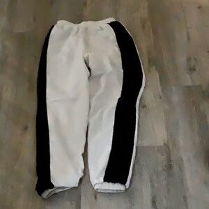 Revamped cream and white track pant